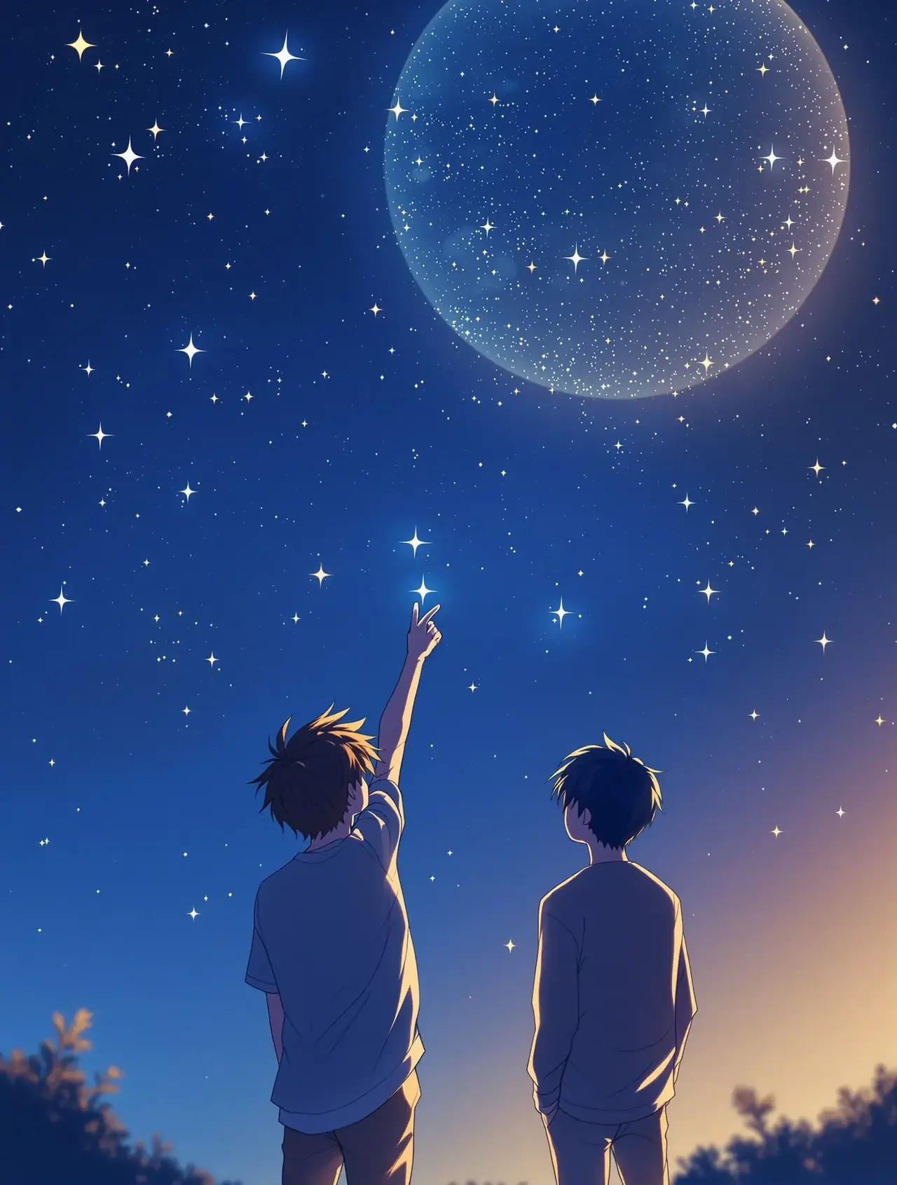 星空之下 - 恋爱校园 | 漫世界 星空之下 封面